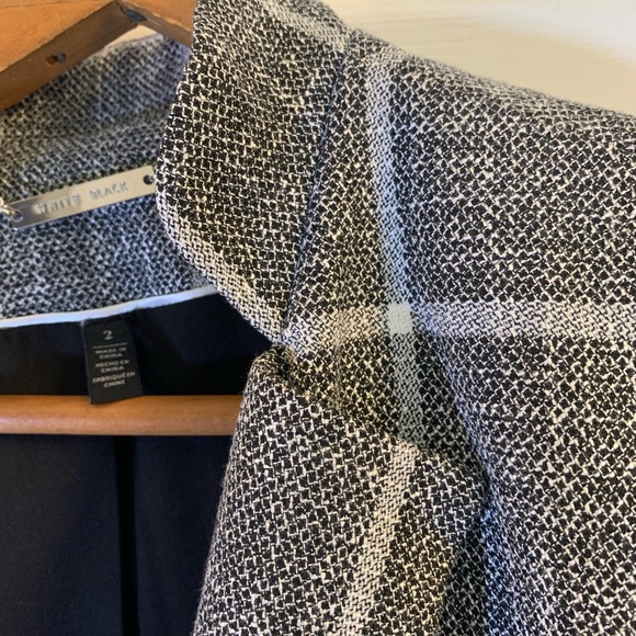 White House Black Market Tailored Plaid Lined Blazer Sz 2 - Picture 4 of 7